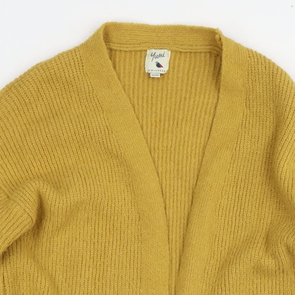 Womens UK Size S Yumi Yellow Cardigan Jumper
