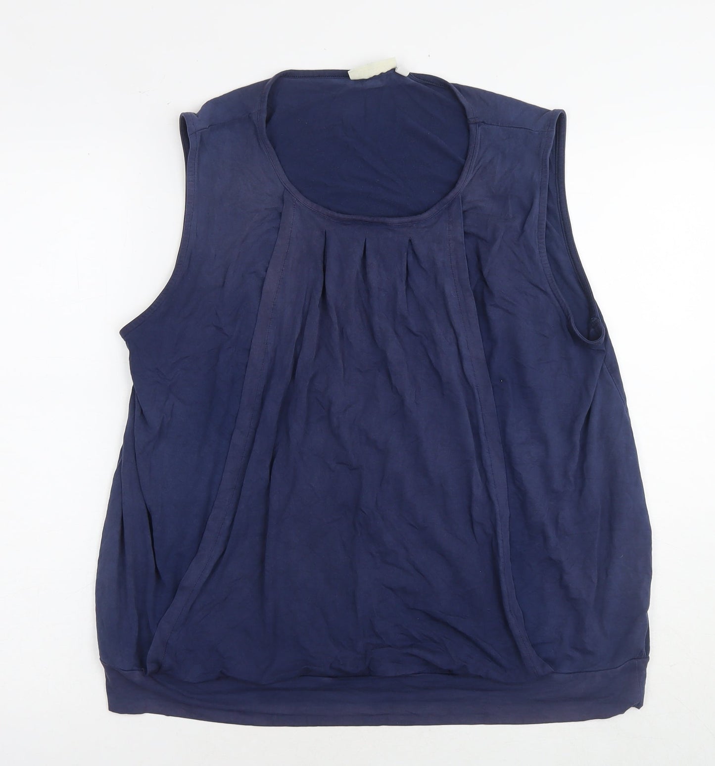 Womens UK Size L JoJo Maman Bébé Blue Basic Tank