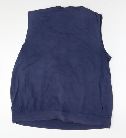 Womens UK Size L JoJo Maman Bébé Blue Basic Tank