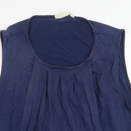 Womens UK Size L JoJo Maman Bébé Blue Basic Tank