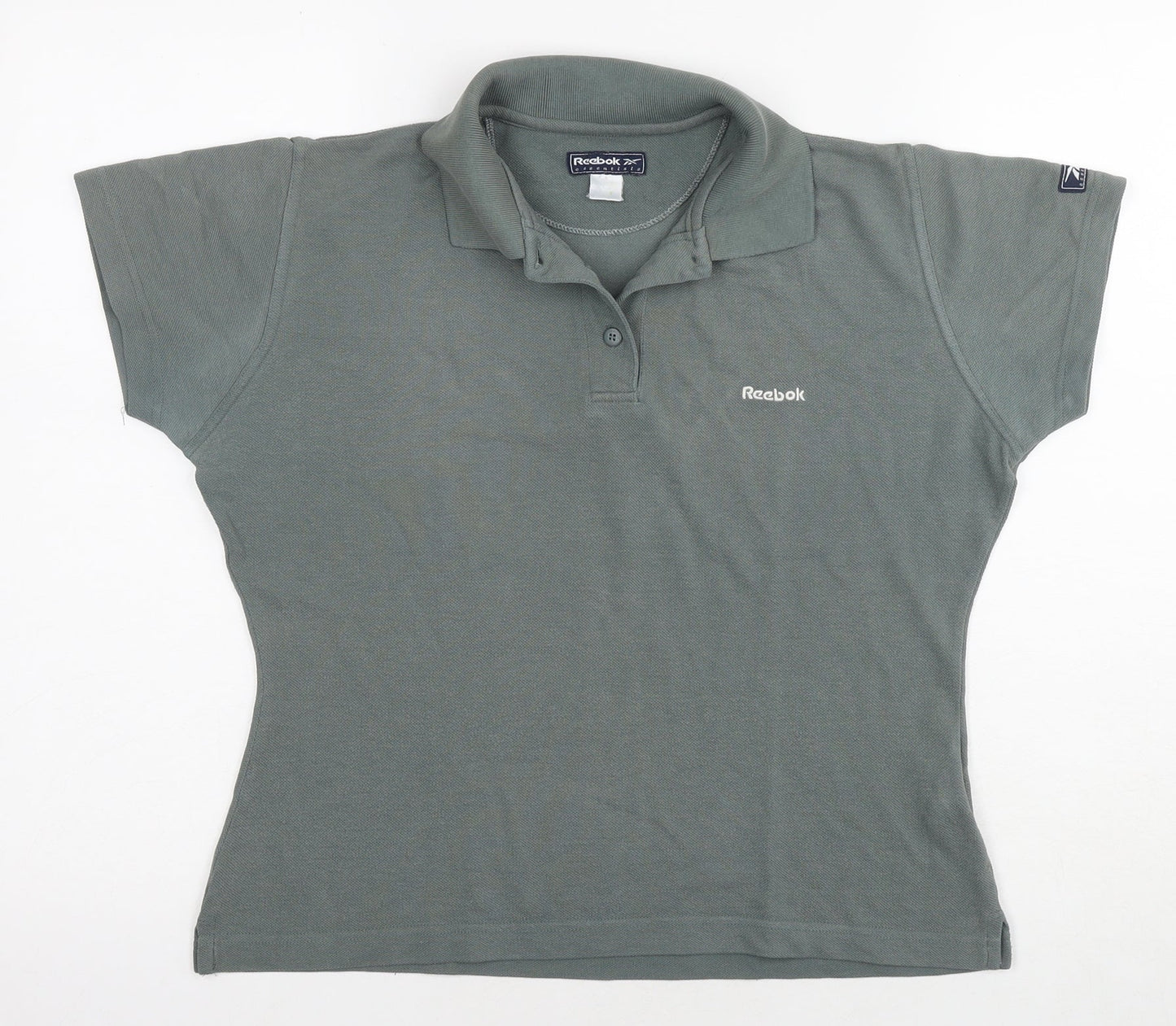 Womens UK Size 12 Reebok Green Basic Polo