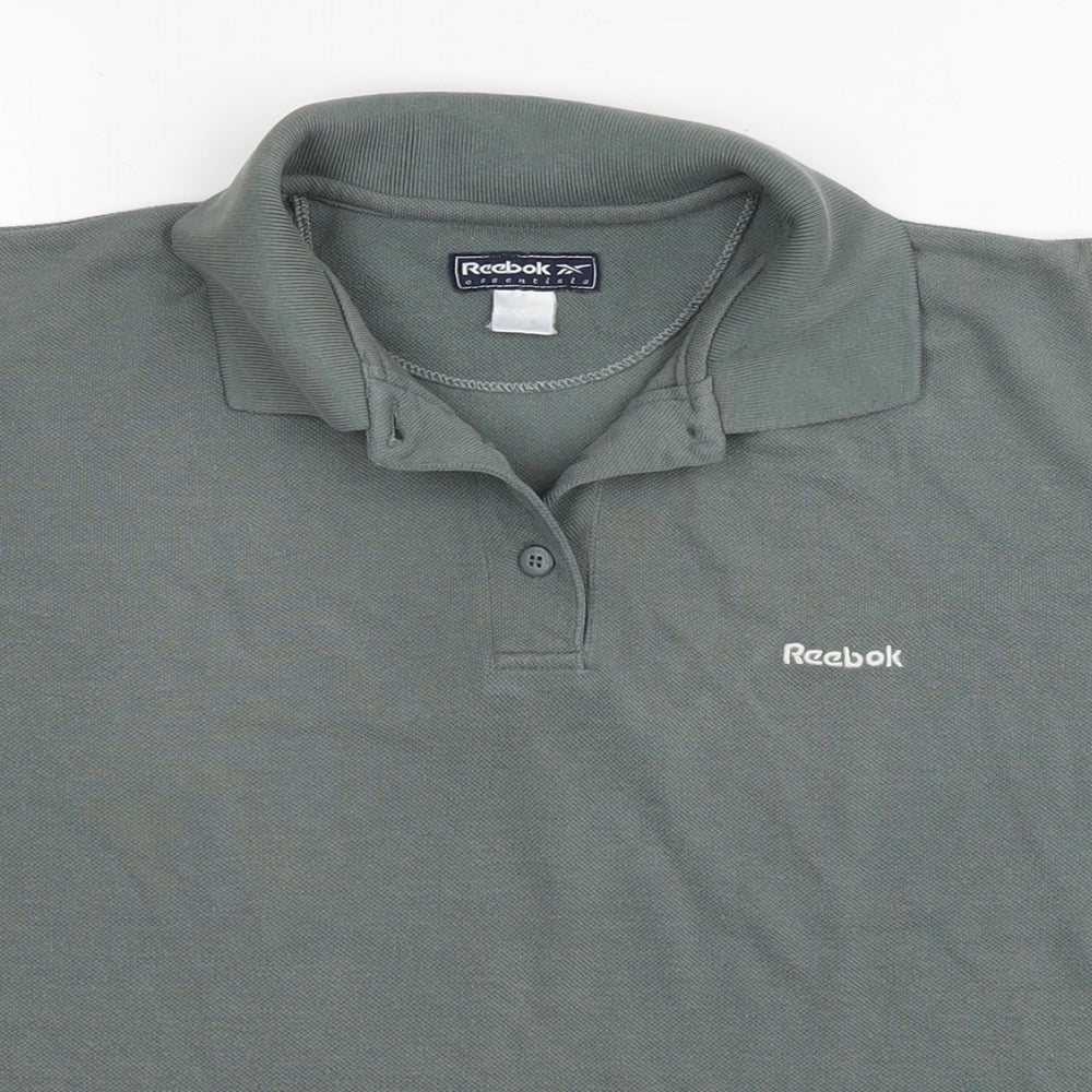 Womens UK Size 12 Reebok Green Basic Polo