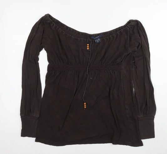 Womens UK Size S GANT Brown Basic Blouse