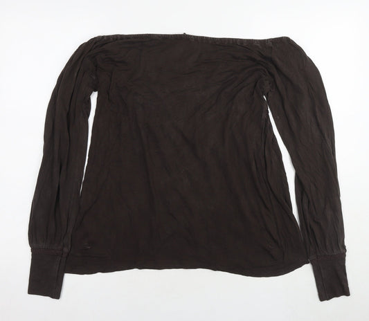 Womens UK Size S GANT Brown Basic Blouse