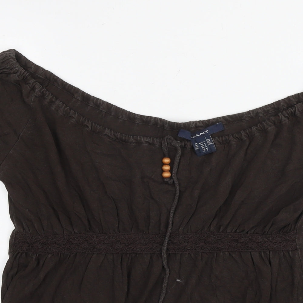 Womens UK Size S GANT Brown Basic Blouse