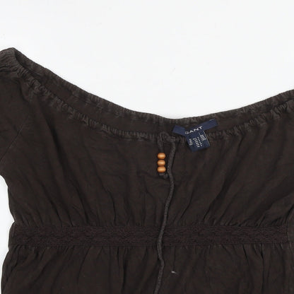 Womens UK Size S GANT Brown Basic Blouse