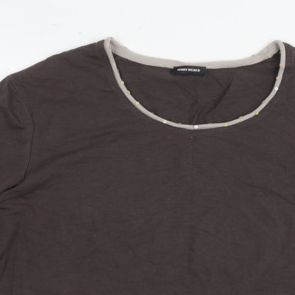 Womens UK Size L Gerry Weber Brown Basic Blouse