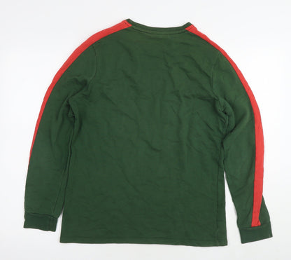 Mens UK Size S Criminal Damage Green Pullover Sweatshirt