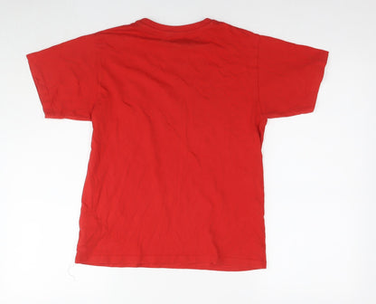 Fortnite Boys Red Cotton Basic T-Shirt Size 12 Years Round Neck Pullover - Age 12-14 Years Logo