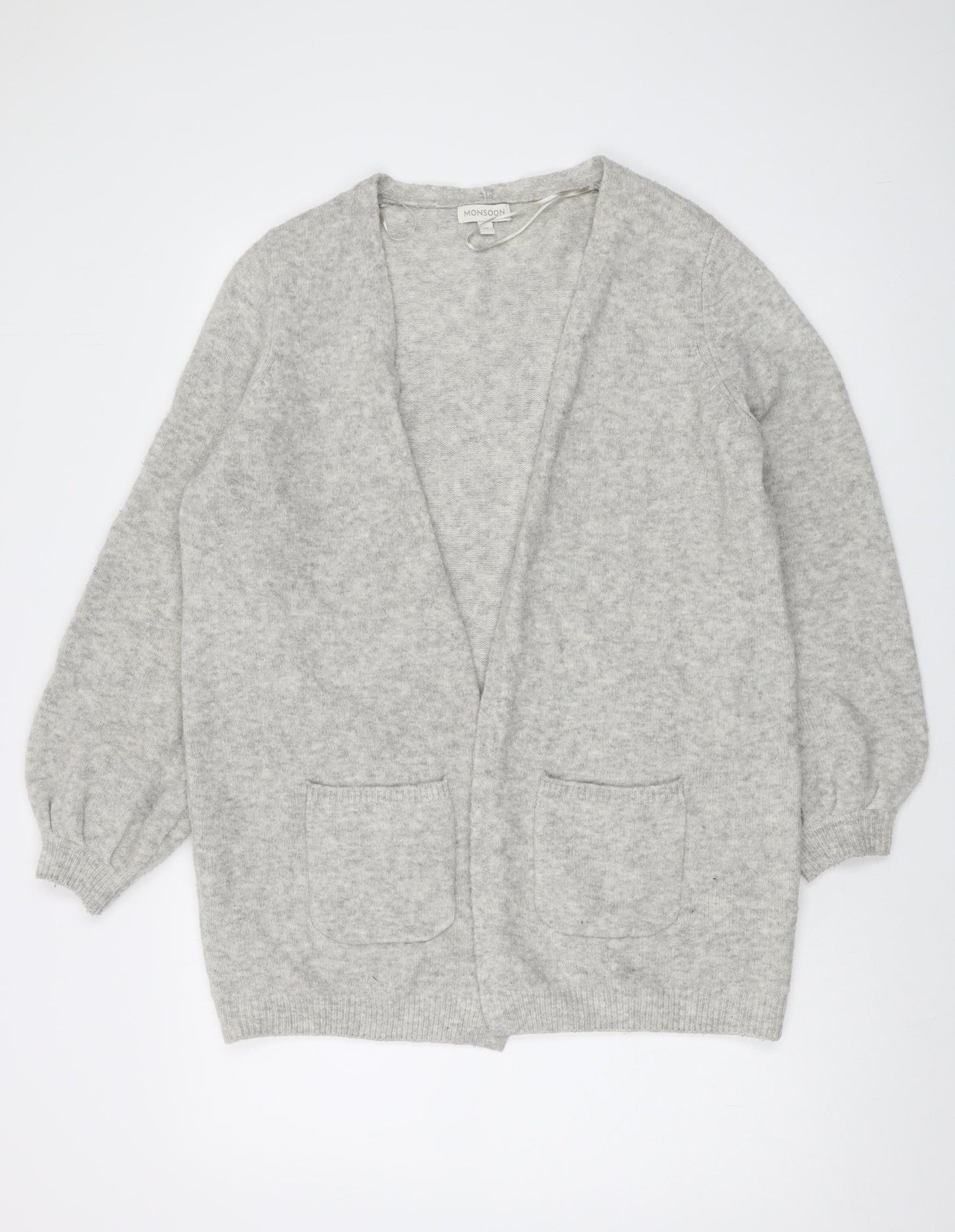 Womens UK Size M Monsoon Grey Cardigan Jumper