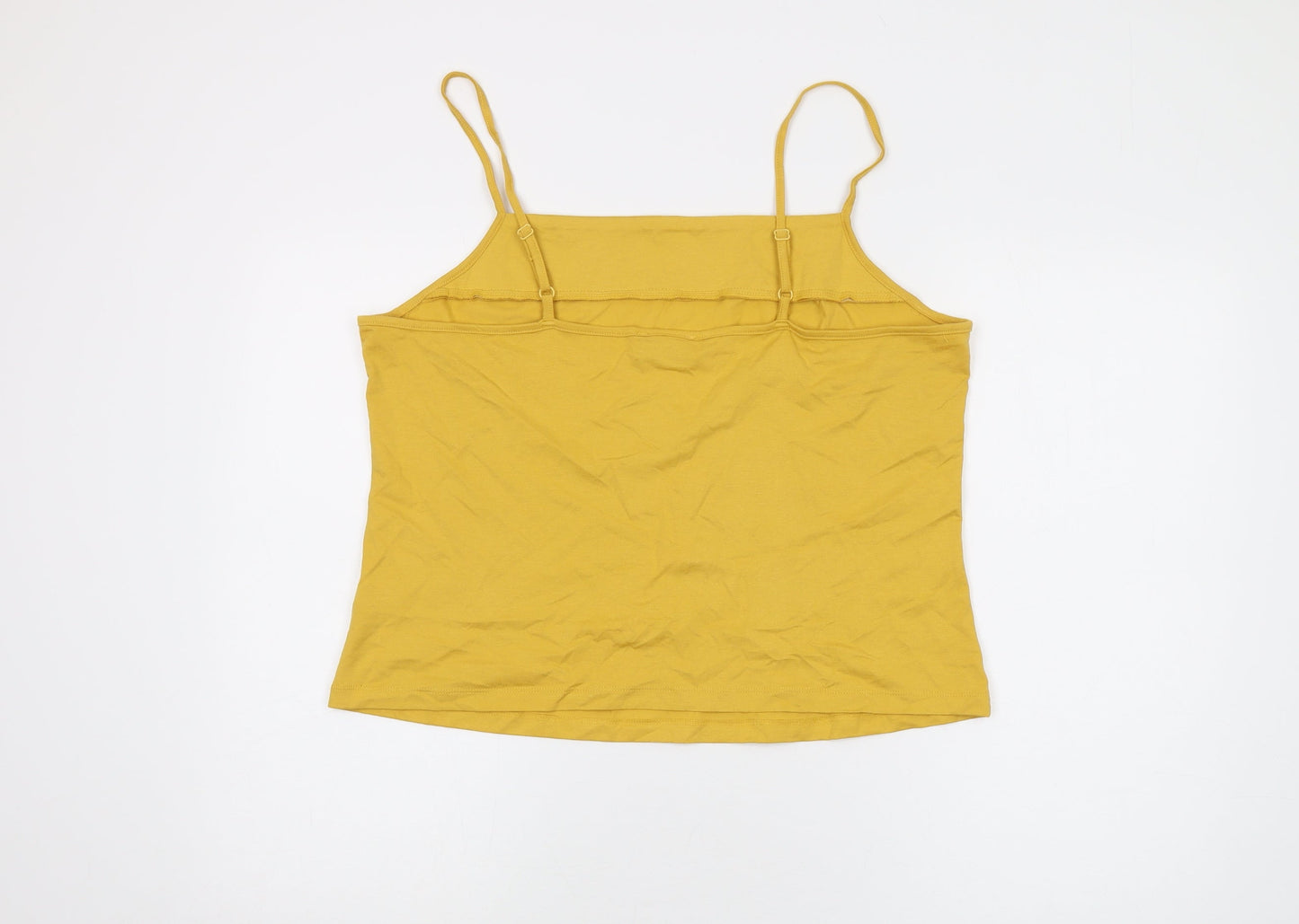 Womens UK Size 18 Principles Yellow Basic Tank