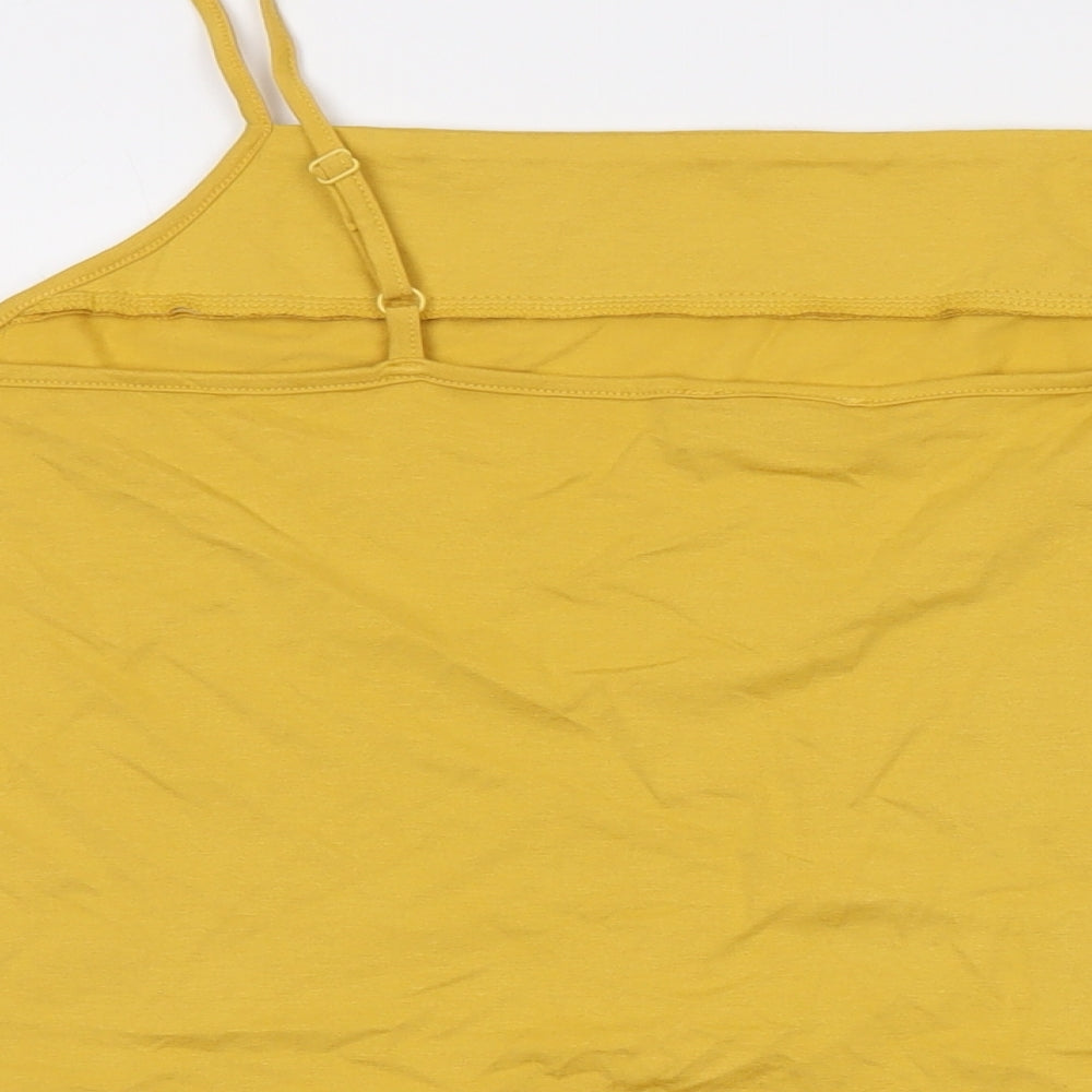 Womens UK Size 18 Principles Yellow Basic Tank