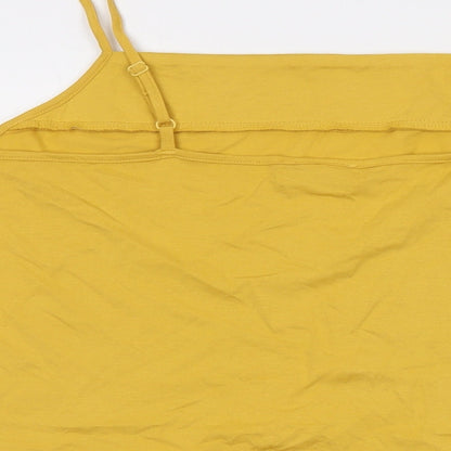 Womens UK Size 18 Principles Yellow Basic Tank