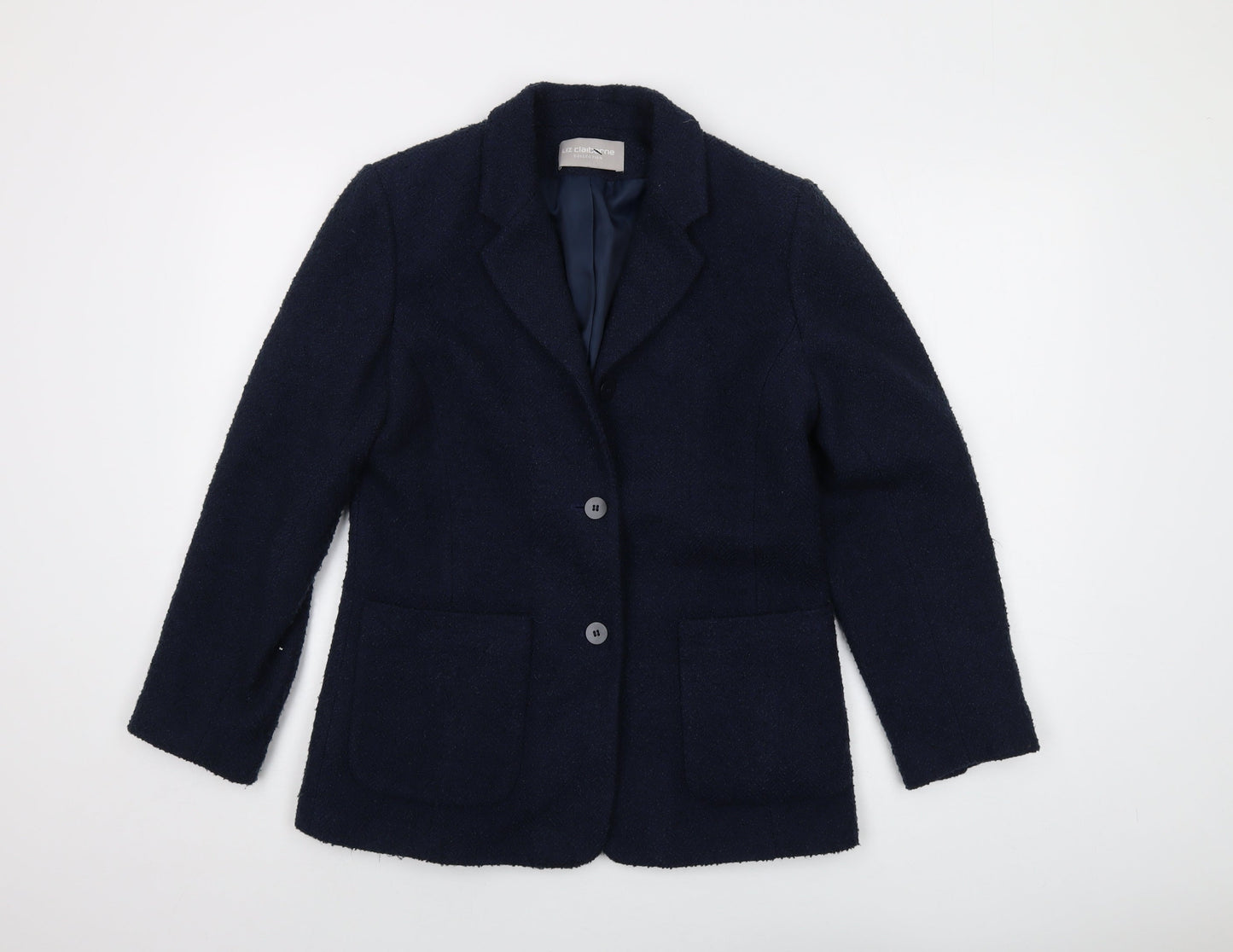 Liz Claiborne Womens Blue Jacket Size 6 Button
