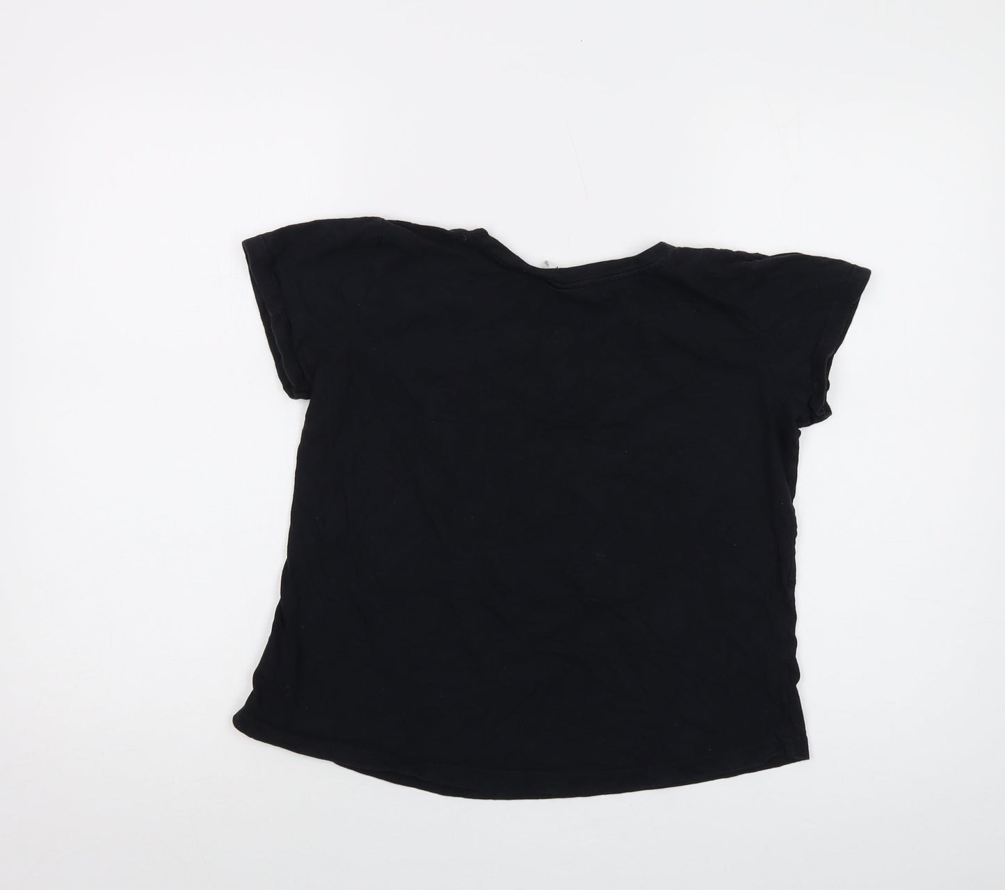 Womens UK Size 8 Disney Black Basic T-Shirt