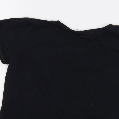 Womens UK Size 8 Disney Black Basic T-Shirt