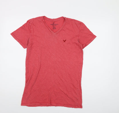 Womens UK Size XS American Eagle Pink Basic T-Shirt