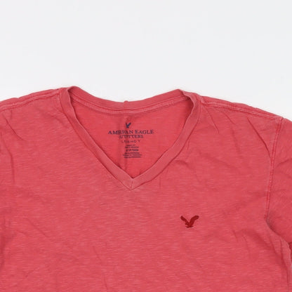 Womens UK Size XS American Eagle Pink Basic T-Shirt