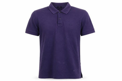 BOSS Mens Purple Cotton Polo Size M Collared Button