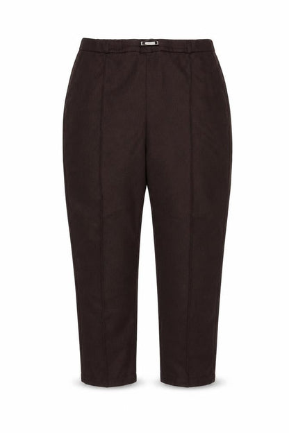 EWM Womens Brown Polyester Trousers Size 20 L25 in Regular