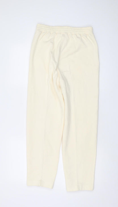 Alice Collins Womens Ivory Polyester Trousers Size S L27 in Regular