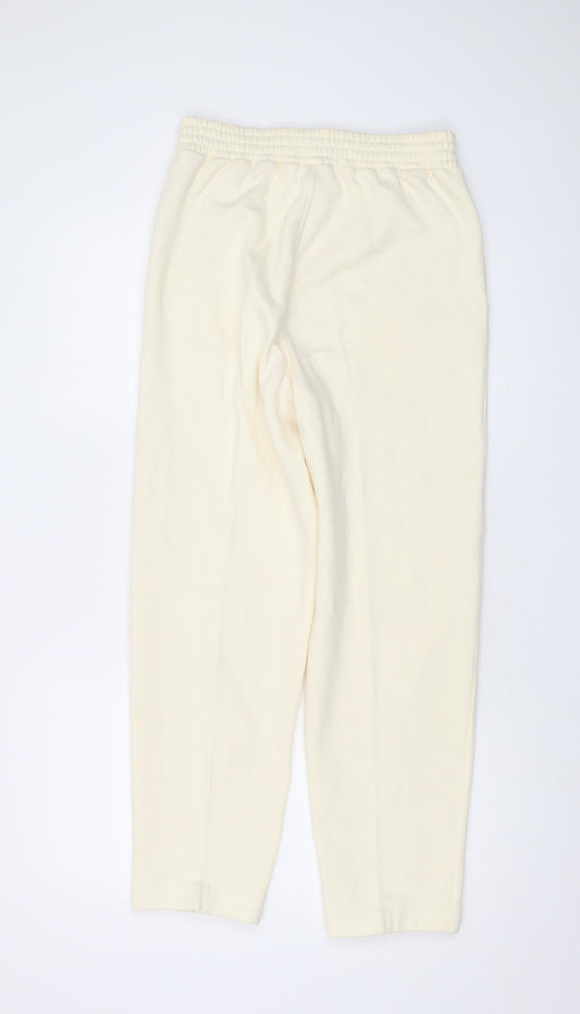 Alice Collins Womens Ivory Polyester Trousers Size S L27 in Regular
