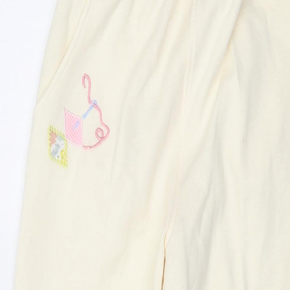 Alice Collins Womens Ivory Polyester Trousers Size S L27 in Regular