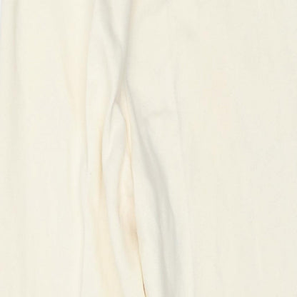 Alice Collins Womens Ivory Polyester Trousers Size S L27 in Regular