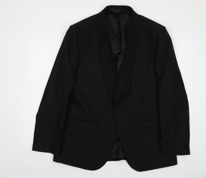 Mens UK Size 42 Marks and Spencer Regular Black Suit Jacket
