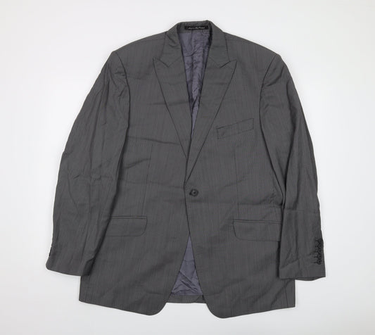 Mens UK Size 44 Reda Regular Grey Suit Jacket
