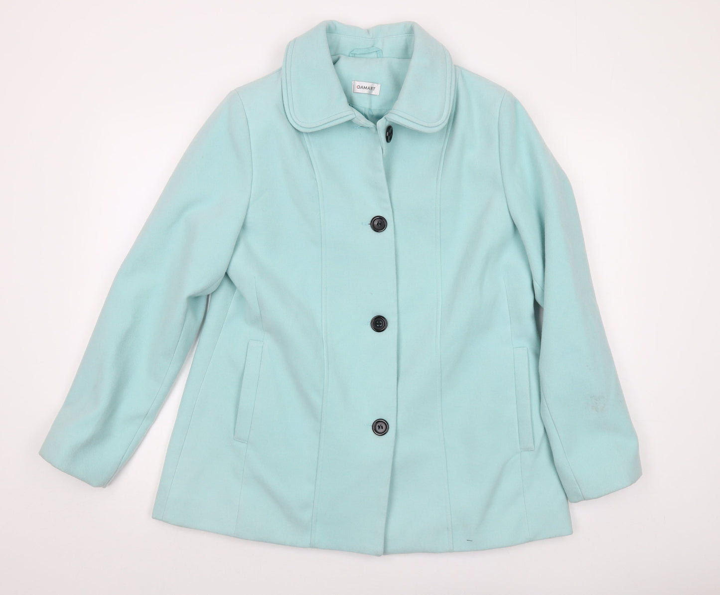 Damart Womens Green Jacket Size 12 Button