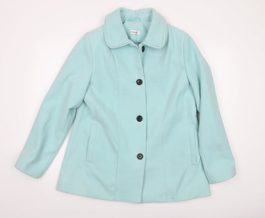 Damart Womens Green Jacket Size 12 Button