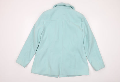 Damart Womens Green Jacket Size 12 Button