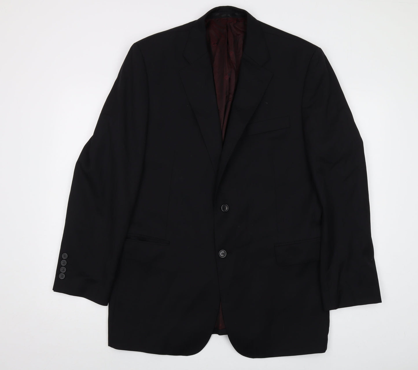 Mens UK Size 46 Reda Regular Black Suit Jacket