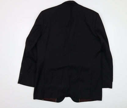 Mens UK Size 46 Reda Regular Black Suit Jacket
