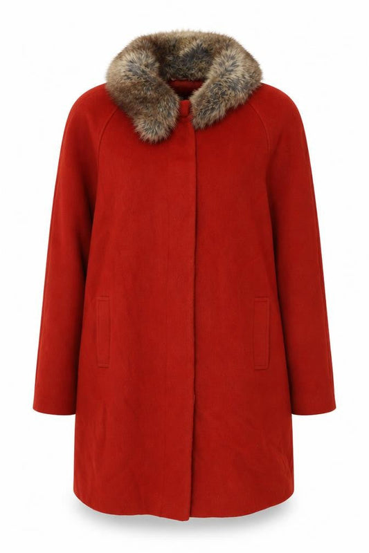 Womens UK Size 18 Dickins & Jones Red Overcoat