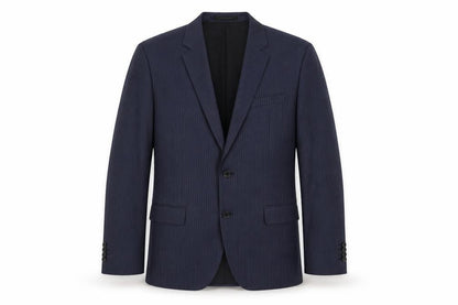 BOSS Mens Blue Striped Wool Jacket Suit Jacket Size 42 Regular
