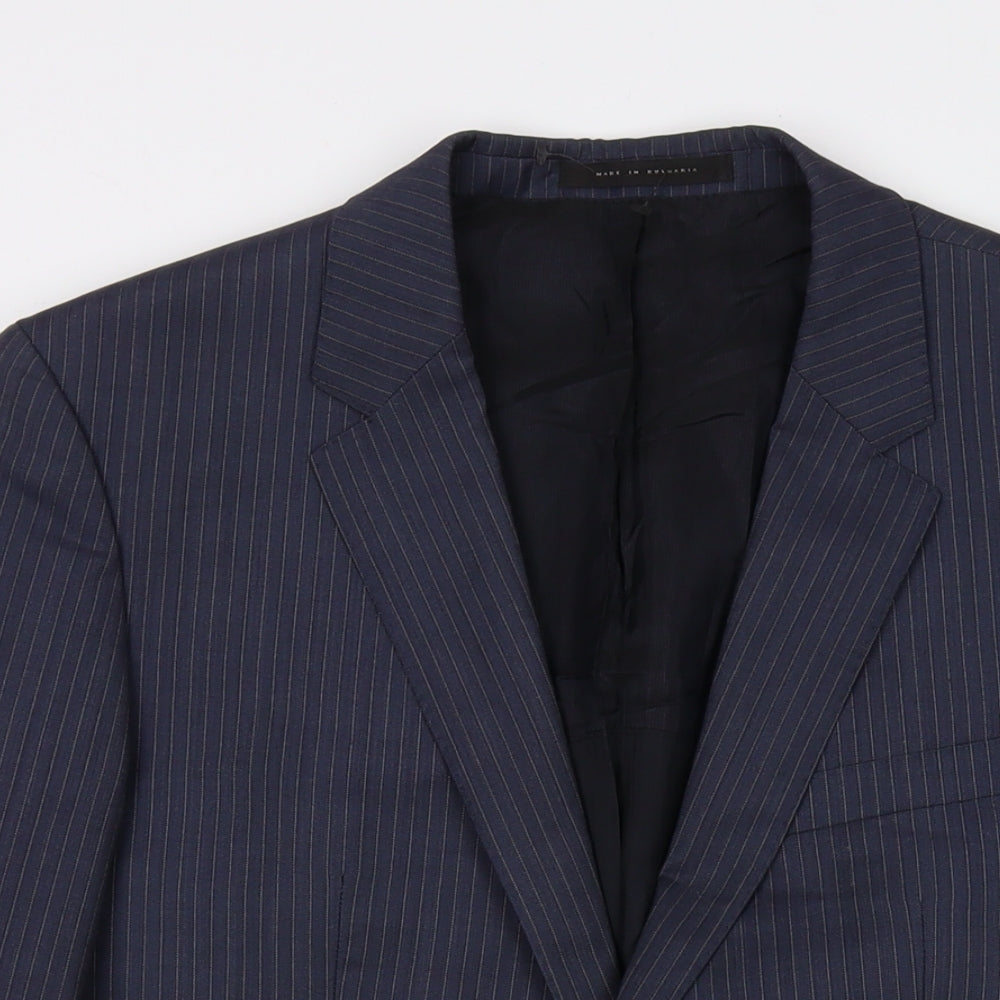 Mens UK Size 42 Boss Regular Blue Suit Jacket