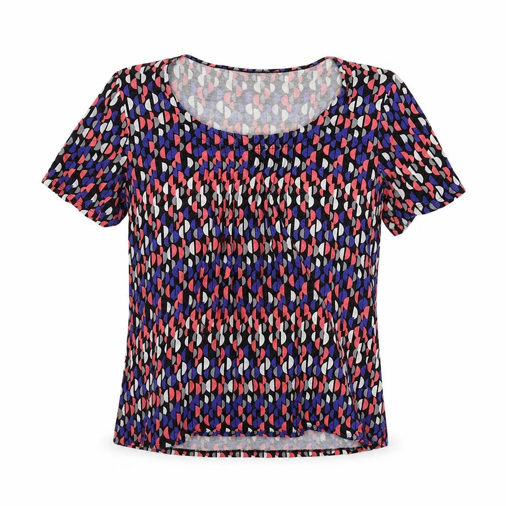 Womens UK Size S Woolworths Multicoloured Basic T-Shirt