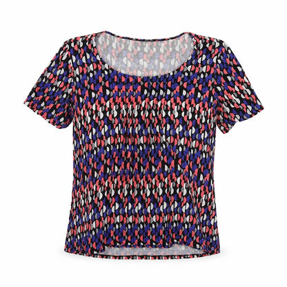 Womens UK Size S Woolworths Multicoloured Basic T-Shirt