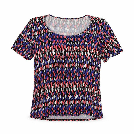 Womens UK Size S Woolworths Multicoloured Basic T-Shirt