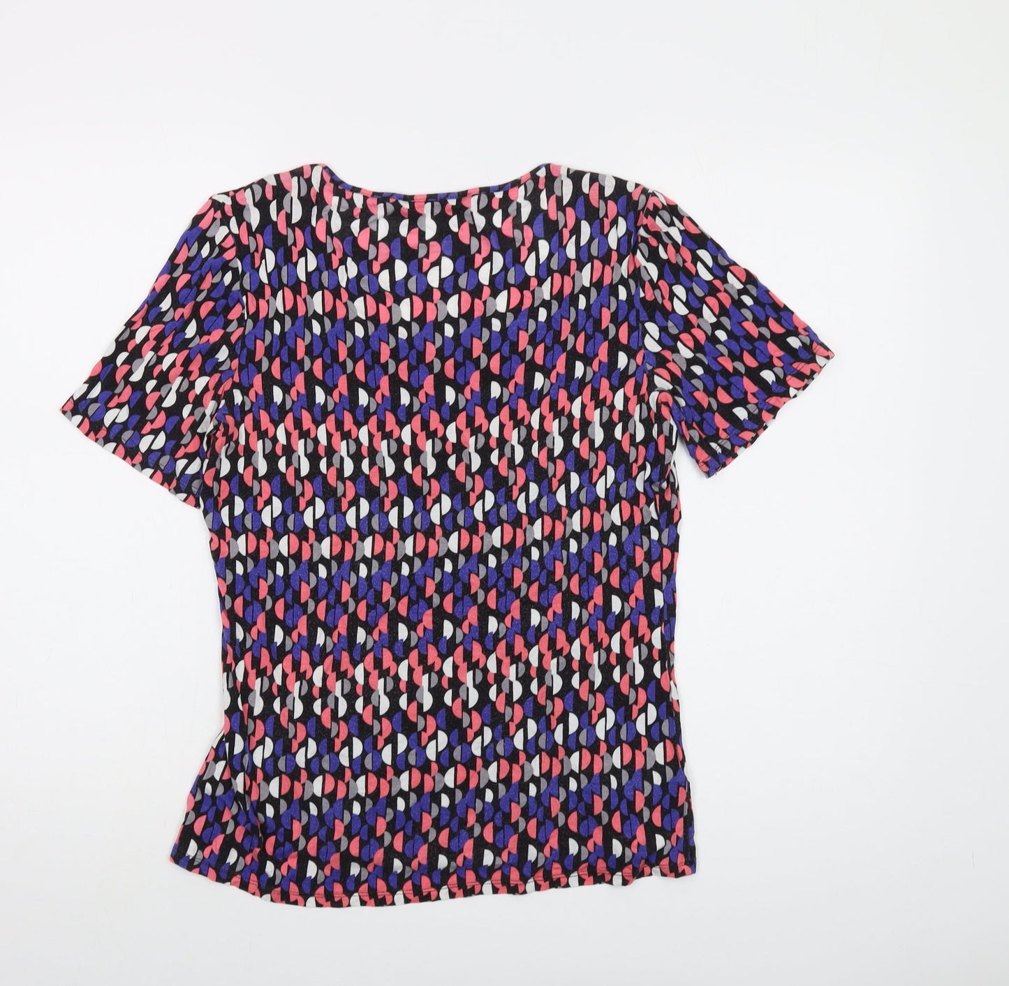 Womens UK Size S Woolworths Multicoloured Basic T-Shirt