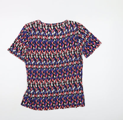 Womens UK Size S Woolworths Multicoloured Basic T-Shirt