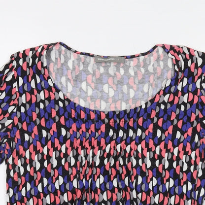Womens UK Size S Woolworths Multicoloured Basic T-Shirt