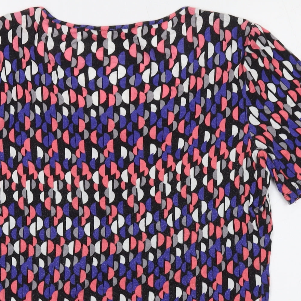 Womens UK Size S Woolworths Multicoloured Basic T-Shirt