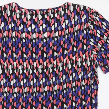 Womens UK Size S Woolworths Multicoloured Basic T-Shirt