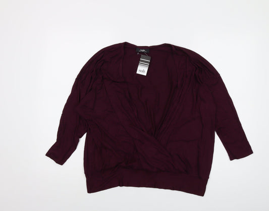 Womens UK Size 16 Wallis Purple Basic Blouse