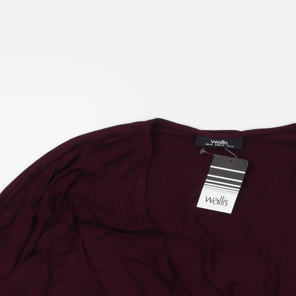 Womens UK Size 16 Wallis Purple Basic Blouse