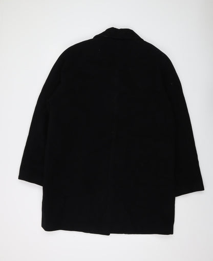 Womens UK Size 14 David Barry Black Overcoat