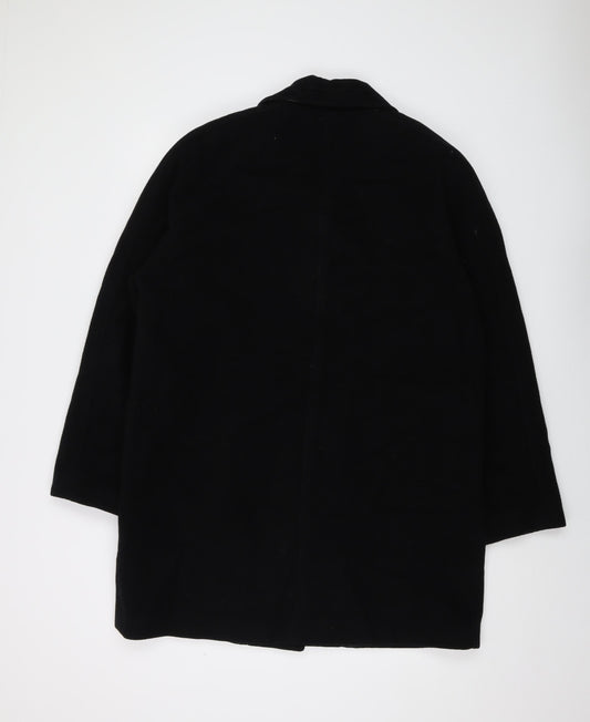 Womens UK Size 14 David Barry Black Overcoat